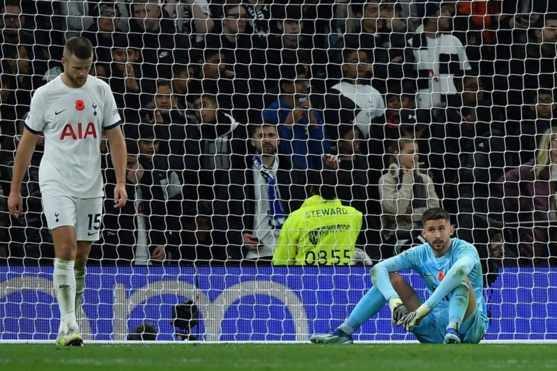 Tottenham v sodniškem dodatku ob točke, Hoejlund in Eriksen poškodovana