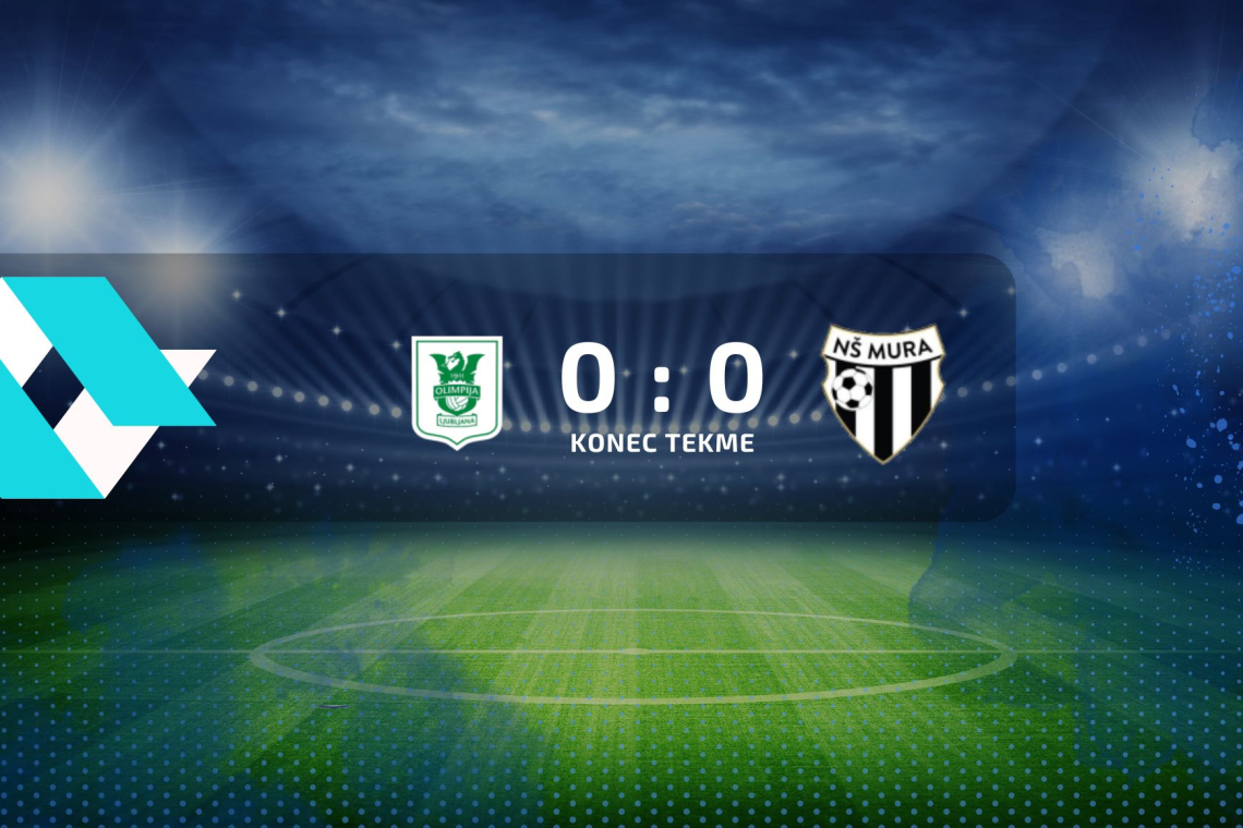  Nogometaši Olimpije in Mure so se razšli z neodločenim izidom 0:0.