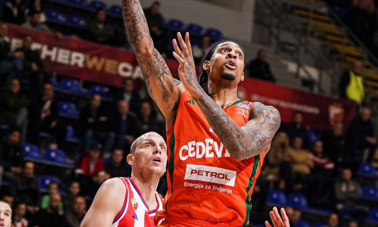 Košarkarji Cedevite Olimpije so v Beogradu izgubili proti Crveni zvezdi s 86:92