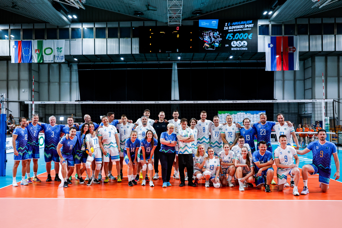 Odbojkarski spektakel v Tivoliju zbral sredstva za mlade športnike